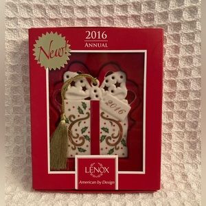 Lenox 2016 Joyous Tidings Present Ornament New Old Stock Never Used